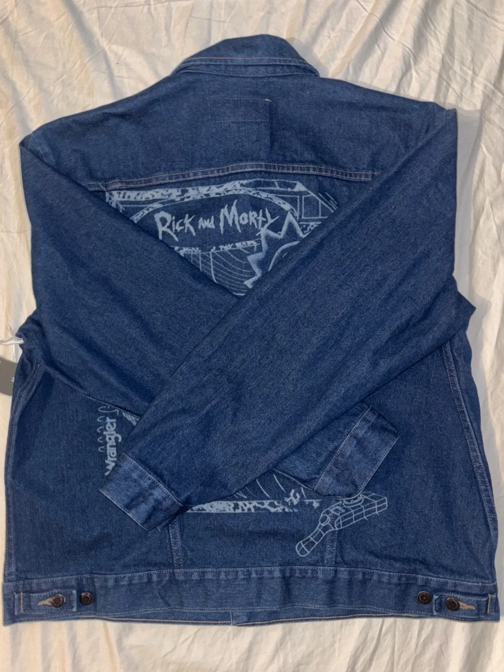 Wrangler x Rick & Morty NWT Limited Edition Laser Denim Jacket - X Large